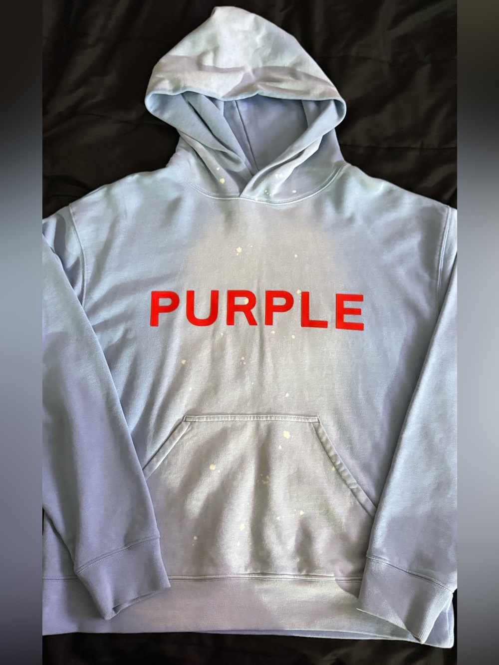 Men's Light Lavender Purple brand Hoodie with Red Logo
